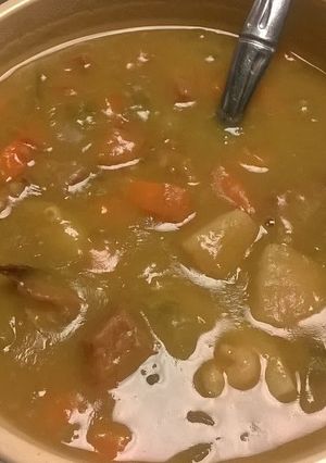 A picture of Crock Pot Split Pea Soup.