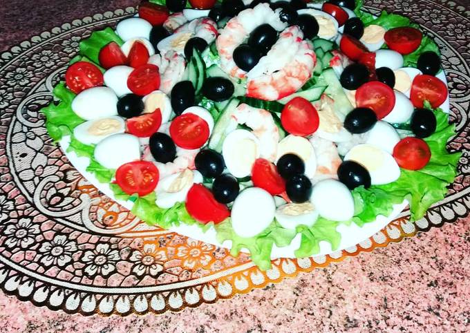 Новогодний Салат С Креветками