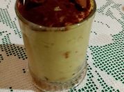 Una foto di crema pasticcera caffè