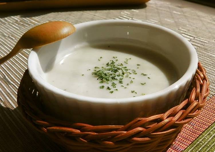 Simple Way to Prepare Perfect Eggplant &amp; Soy Milk Creamy Cold Soup