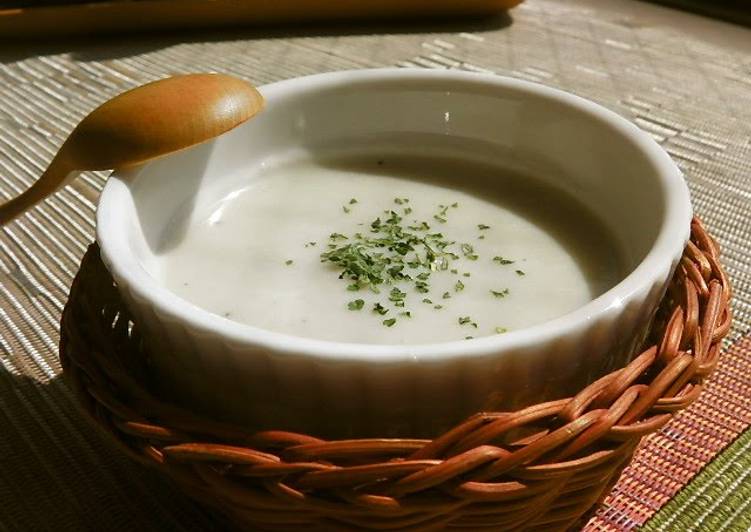 Easiest Way to Make Yummy Eggplant &amp; Soy Milk Creamy Cold Soup This is Secret Recipe  From Homemade !!