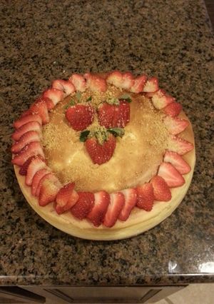 A picture of New York style Cheesecake.
