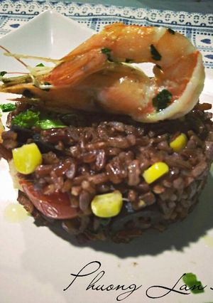Hình của món Salad cơm gạo lứt.