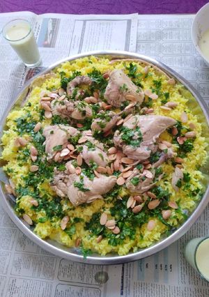 صورة لوصفة منسف بالدجاج