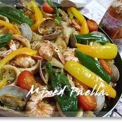 A picture of Our Family Recipe for Mixed Paella.