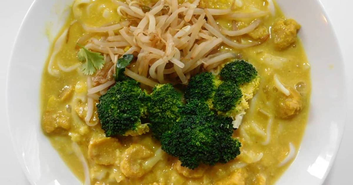 Vegan Burmese Coconut Milk Noodle Soup (oilfree and glutenfree) Recipe by Vegan In Styles