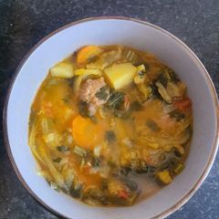 A picture of Hearty Vegetable Soup.
