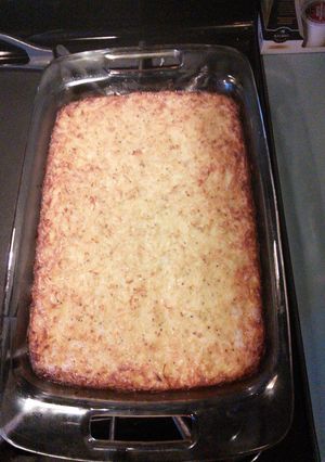 A picture of Potato Kugel.