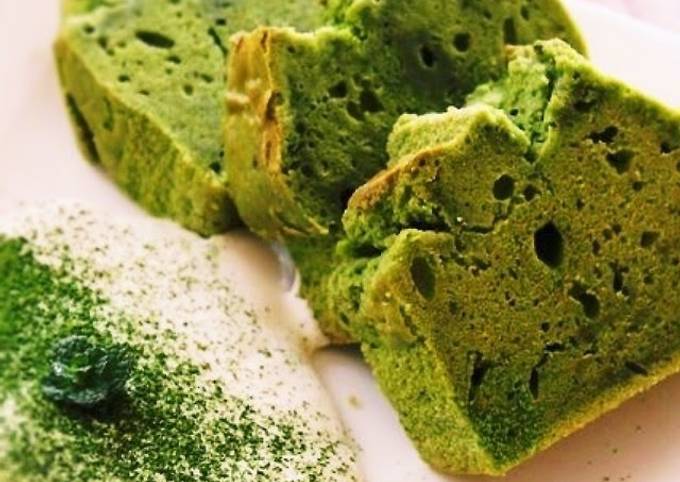 Healthy Rice Flour and Soy Milk Matcha Pound Cake
