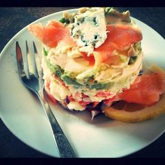 A picture of Salmon Layered Tower.
