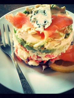 A picture of Salmon Layered Tower.