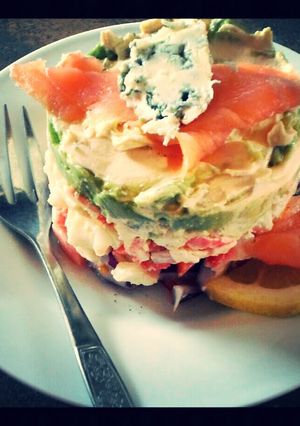 A picture of Salmon Layered Tower.
