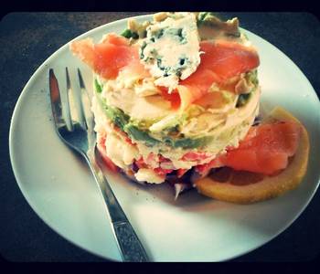 Without Fail Cooking Recipe Salmon  Layered Tower Restaurant Style