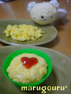 A picture of Microwaved Iri-Tamago Fine Scrambled Eggs And Egg Balls.