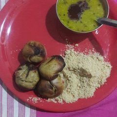 A picture of Dal Baati Churma rajasthan special.