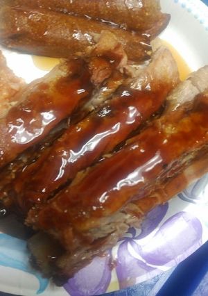 A picture of Ribs from a Floridian oven.