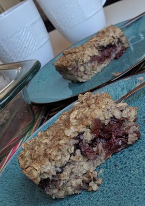 A picture of Tart Cherry Baked Oatmeal.