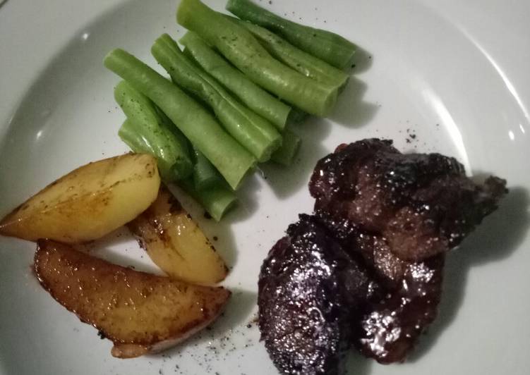 Steak sapi sederhana