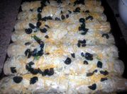 A picture of sour cream enchiladas