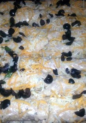 A picture of The Big Texan Enchiladas (sour cream).