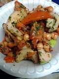 Chunky salad with Raspberry walnut vinegrette dressing