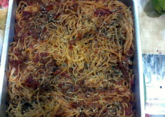 beef and tomato spaggheti Recipe