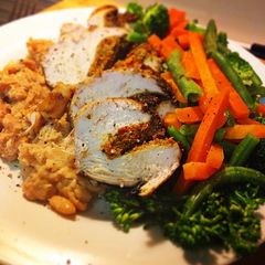 A picture of Chicken with Tomato, Basil & Walnut Pesto.