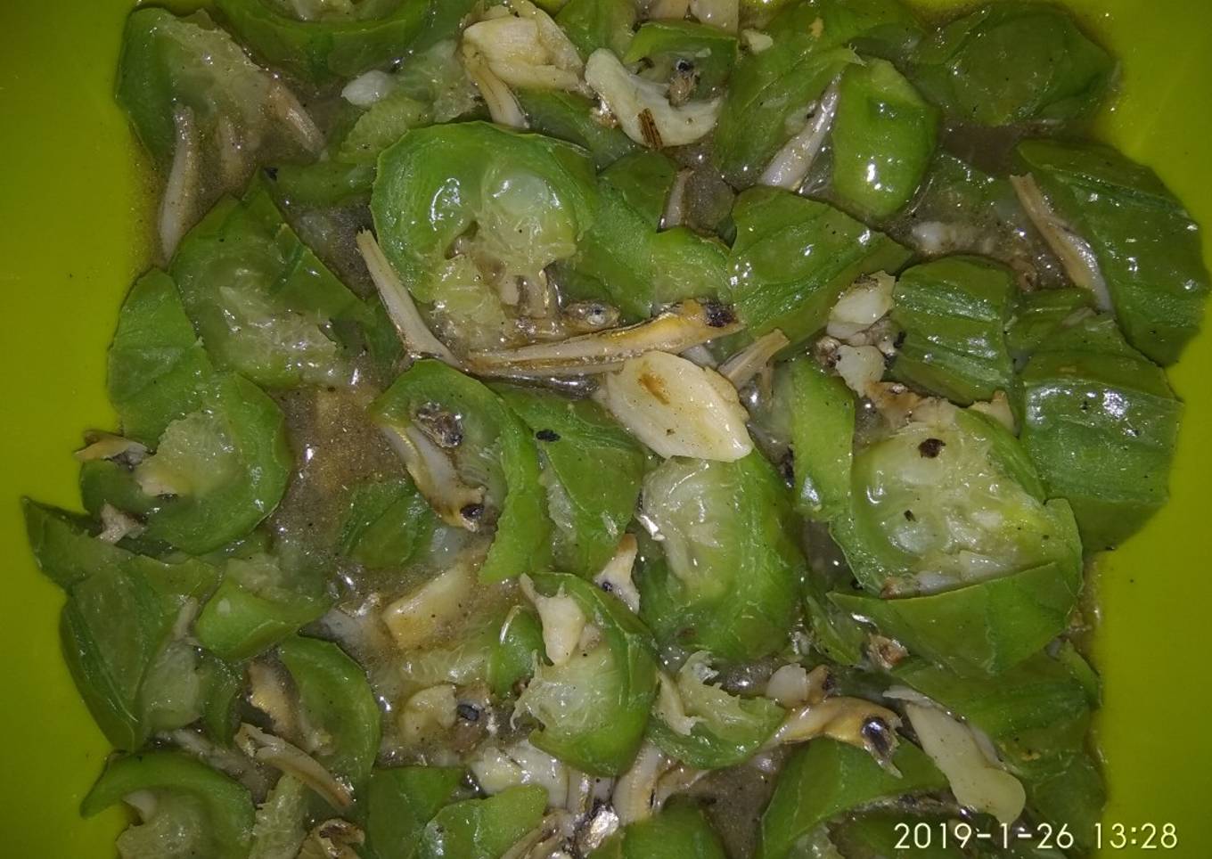 Tumis Gambas Teri simple no ribet