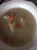 Sopa de avena en hojuelas