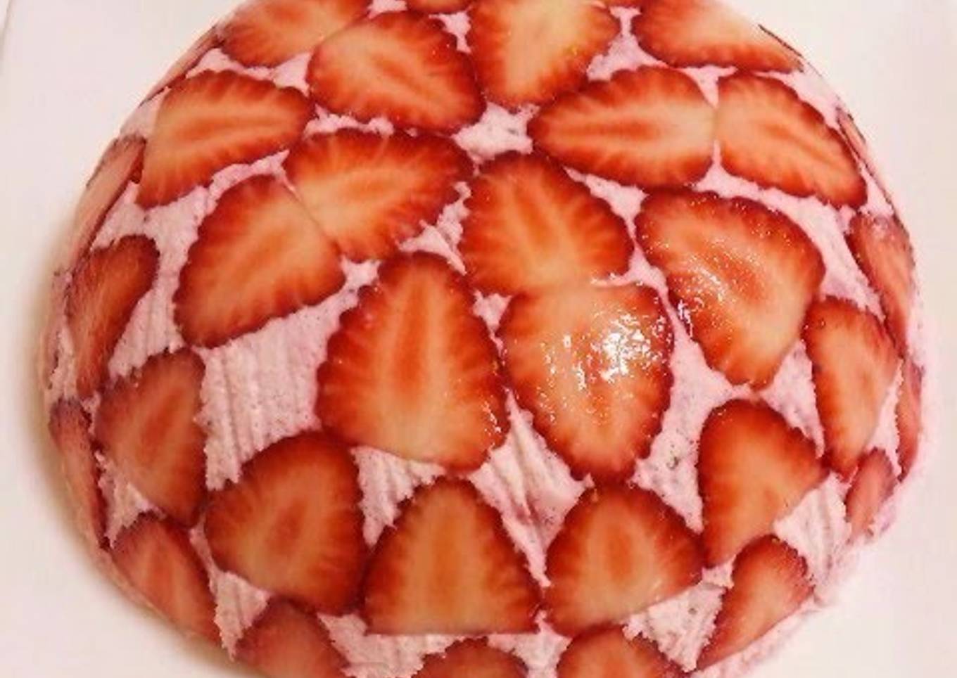 Condensed Milk Strawberry Mousse