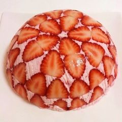 A picture of Condensed Milk Strawberry Mousse.