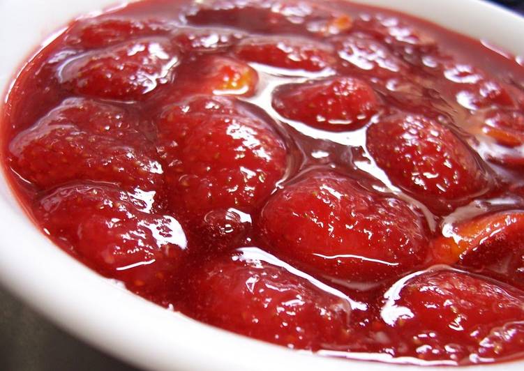 Strawberry Confiture Jam with Fresh Strawberries