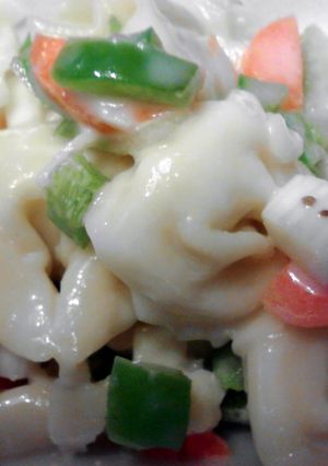 A picture of Cold Tortellini Pasta Salad.