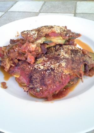 A picture of Tuna Putanesca Faux Lasagna.