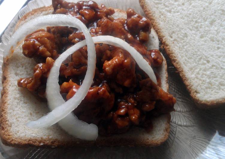 Steps to Make Any-night-of-the-week chicken BBQ sandwich