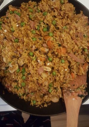Una foto de Arroz con mariscos