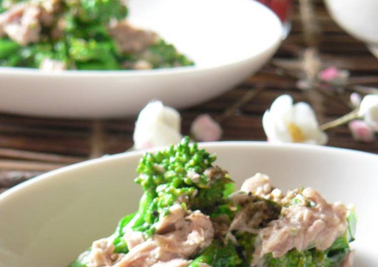 Recipe of Any-night-of-the-week Nanohana in Tuna-Mayonnaise