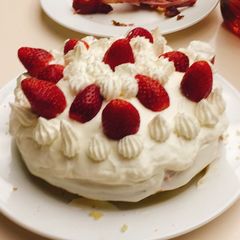 A picture of Strawberry cream pancake.