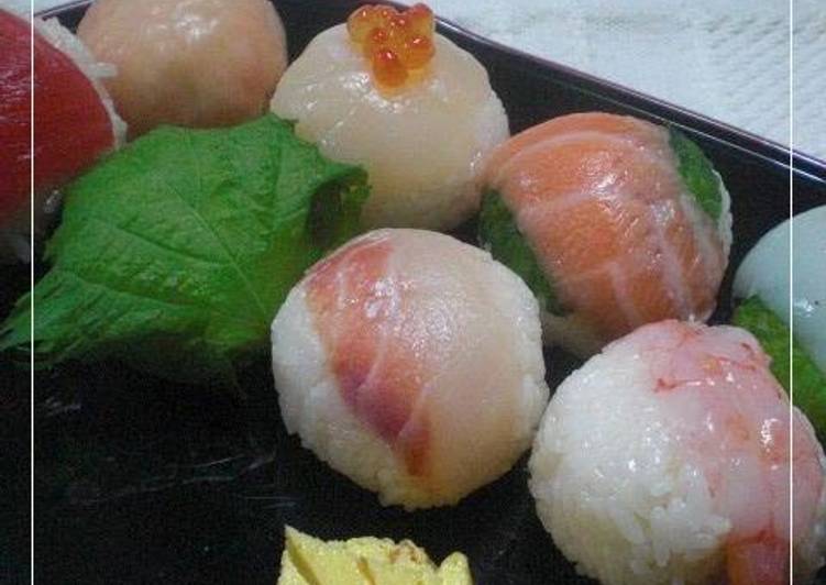 Easiest Way to Prepare Super Quick Homemade Easy Sushi Balls For Doll Festival or Birthdays