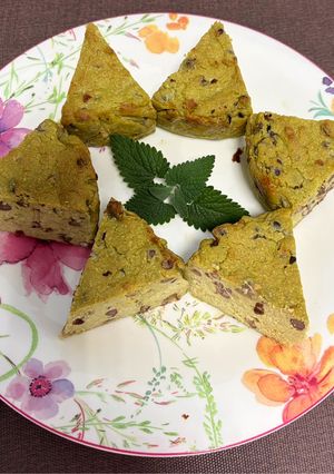 紅豆抹茶乳酪蛋糕（無蛋） 的食譜成品照片