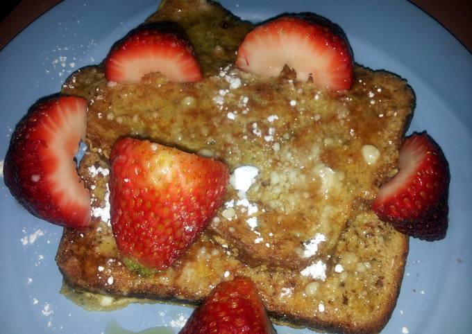 Strawberry french toast with a health kick