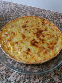 Una foto de Tarta de cebolla y queso