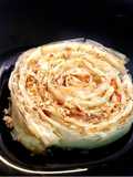 Tarta crujiente de manzanas y crema pastelera