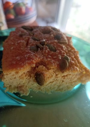 Una foto de Pan de garbanzo con semillas
