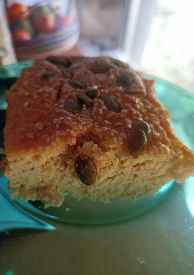 Una foto de Pan de garbanzo con semillas