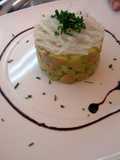 Salmon steak tartar