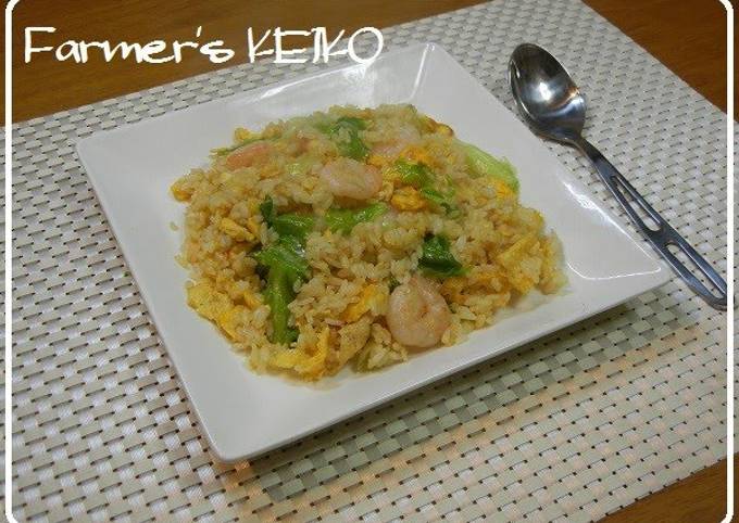 [Farmer's Recipe] Fried Rice with Prawns and Lettuce