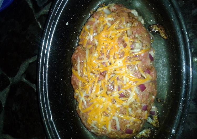 Recipe of Any-night-of-the-week Natasha&#39;s Cheesy Meatloaf