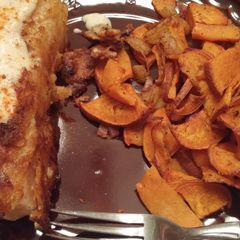 A picture of Coconut crusted cod with honey lemon aioli.