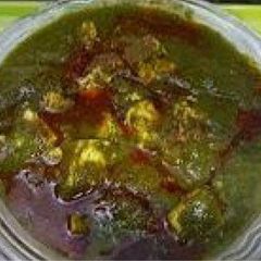 A picture of Palak Paneer.